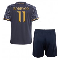 Dječji Nogometni Dres Real Madrid Rodrygo Goes #11 Gostujuci 2023-24 Kratak Rukav (+ Kratke hlače)